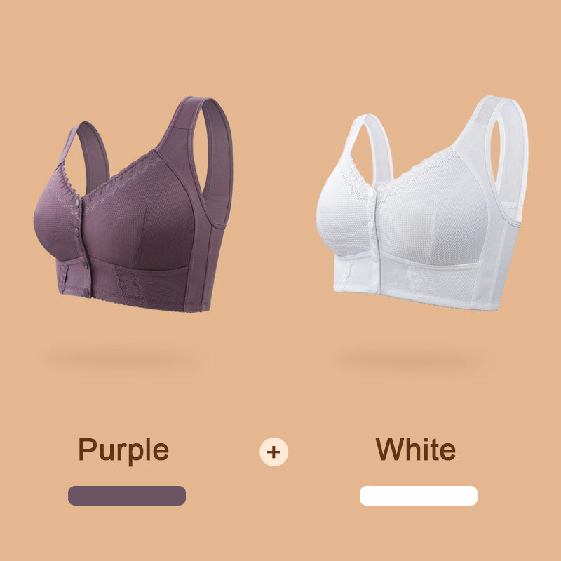 💟 Buy One Get One Free! Breathable Plus-Size Front-Fastening Bra – Comfort & Support for Fuller Figures