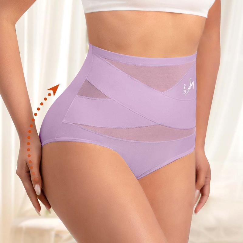 🌸Last Day Buy 1 Get 3 Packs✨Plus-Size High-Waist Cross Tummy Control Panties