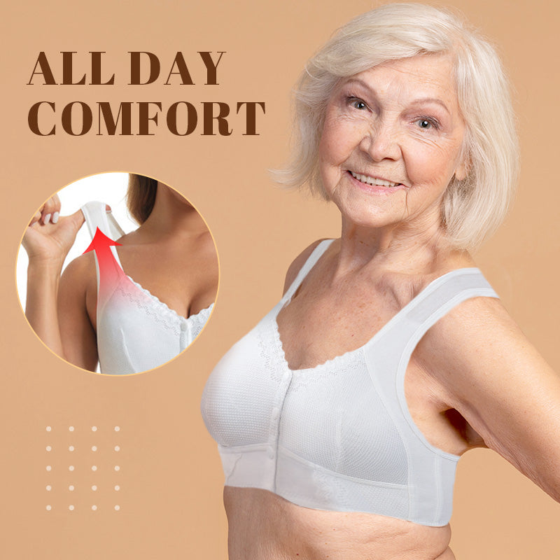 💟 Buy One Get One Free! Breathable Plus-Size Front-Fastening Bra – Comfort & Support for Fuller Figures