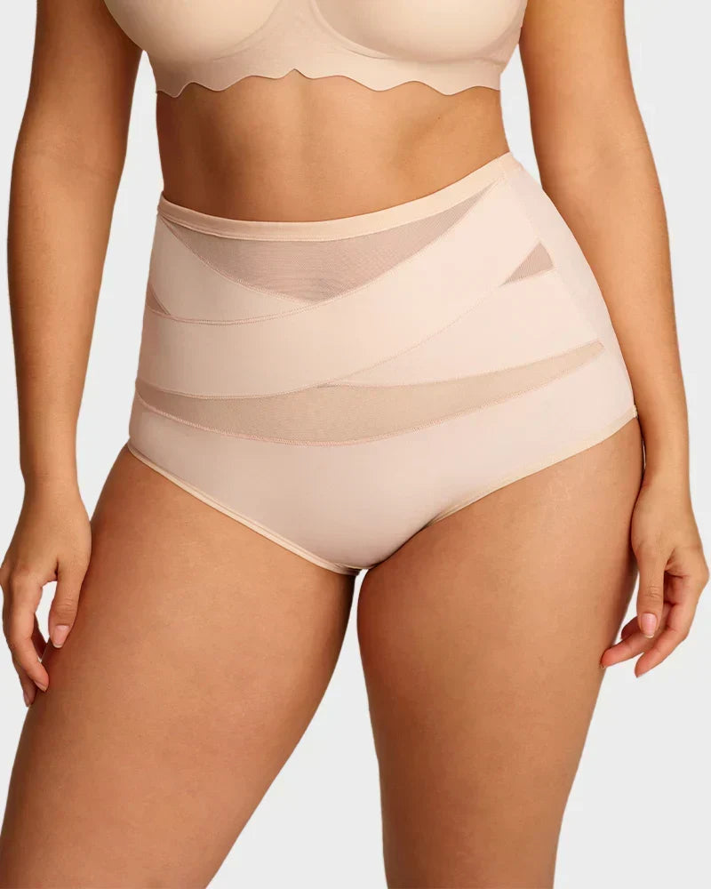 🌸Last Day Buy 1 Get 3 Packs✨Plus-Size High-Waist Cross Tummy Control Panties