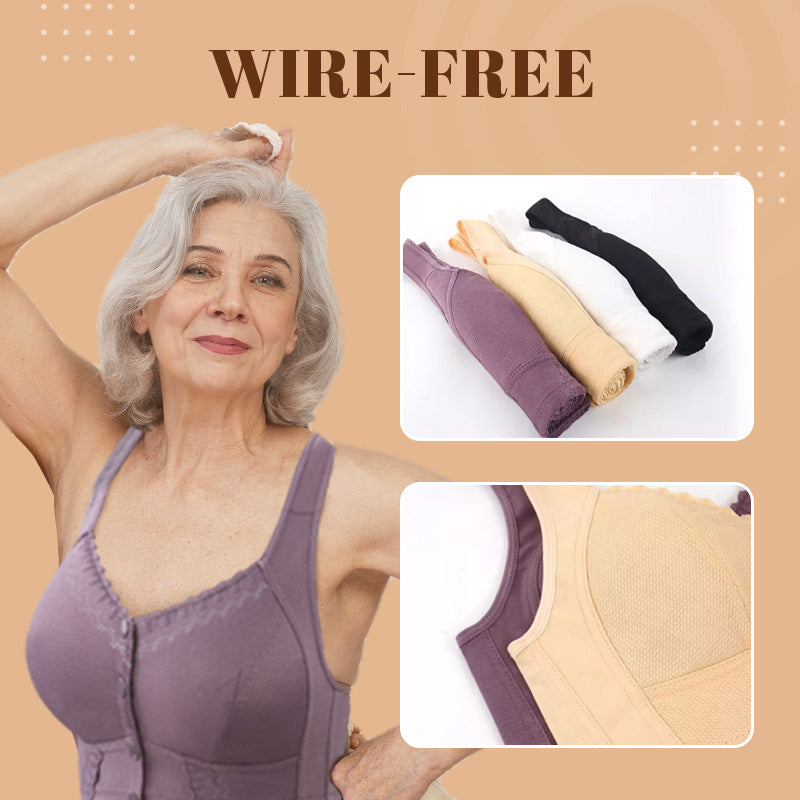 💟 Buy One Get One Free! Breathable Plus-Size Front-Fastening Bra – Comfort & Support for Fuller Figures