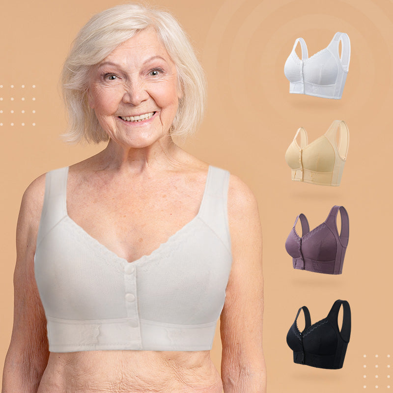 💟 Buy One Get One Free! Breathable Plus-Size Front-Fastening Bra – Comfort & Support for Fuller Figures