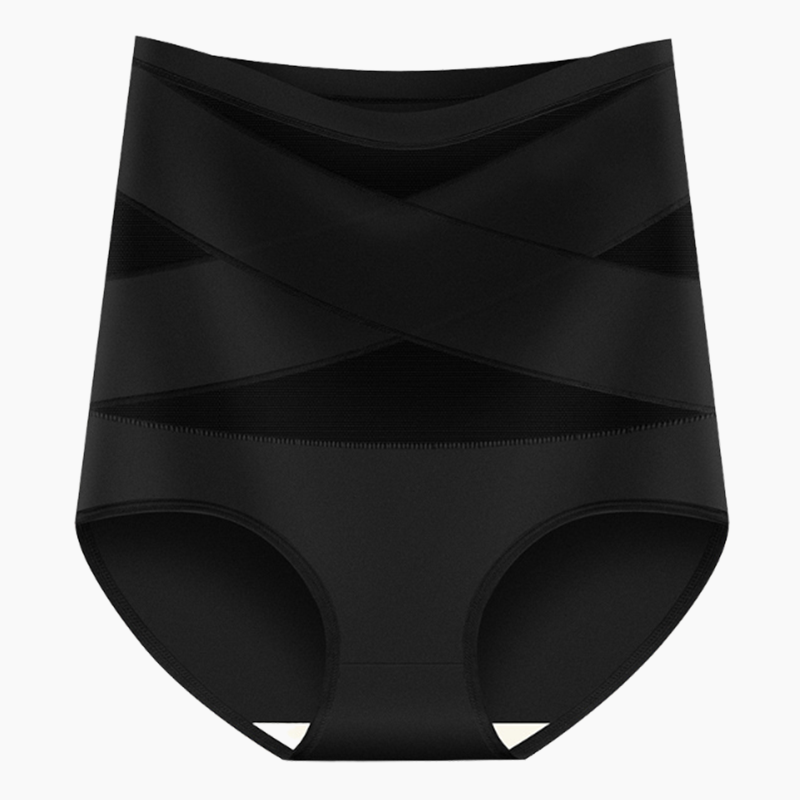 🌸Last Day Buy 1 Get 3 Packs✨Plus-Size High-Waist Cross Tummy Control Panties