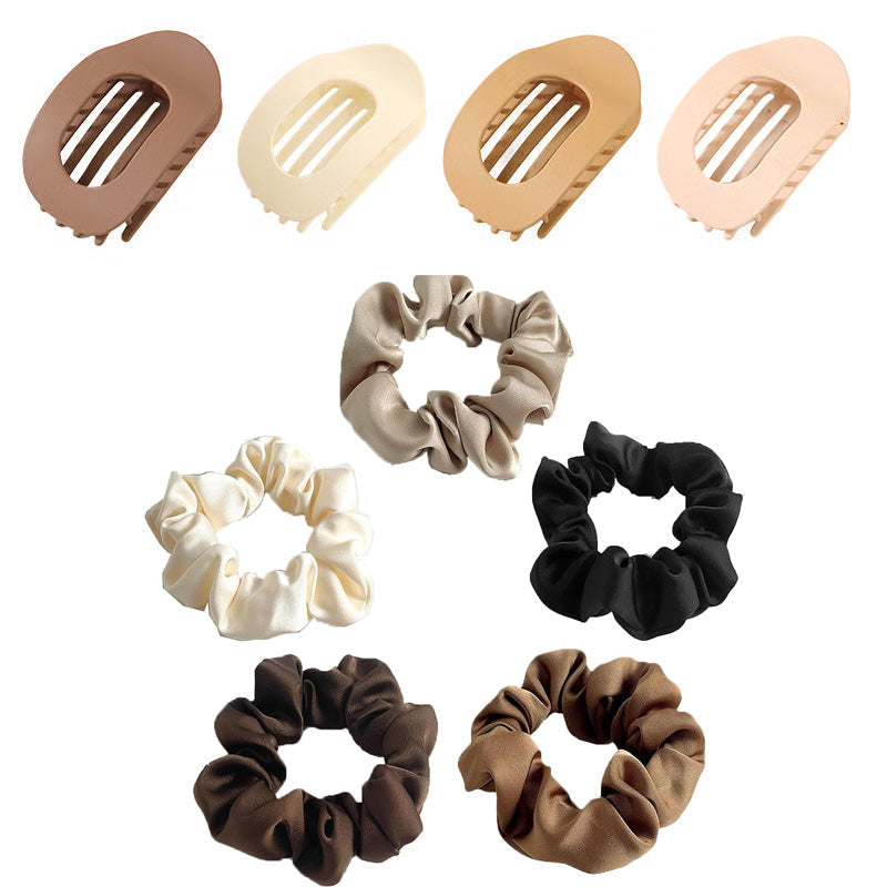 ✨ Oval Hair Clip Set (4 Pack) – Elegant & Gentle Hair Accessories for All Hair Types ✨