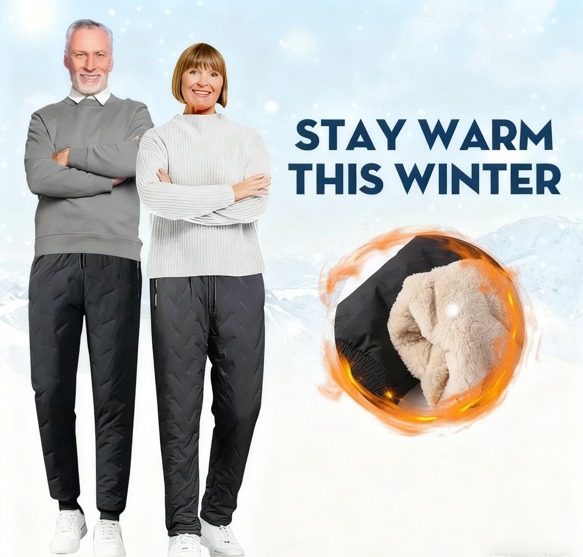 ⏳ Last Day: 50% Off! ✨ Super Soft, Warm & Waterproof Unisex Fleece-Lined Trousers – Cosy Winter Comfort