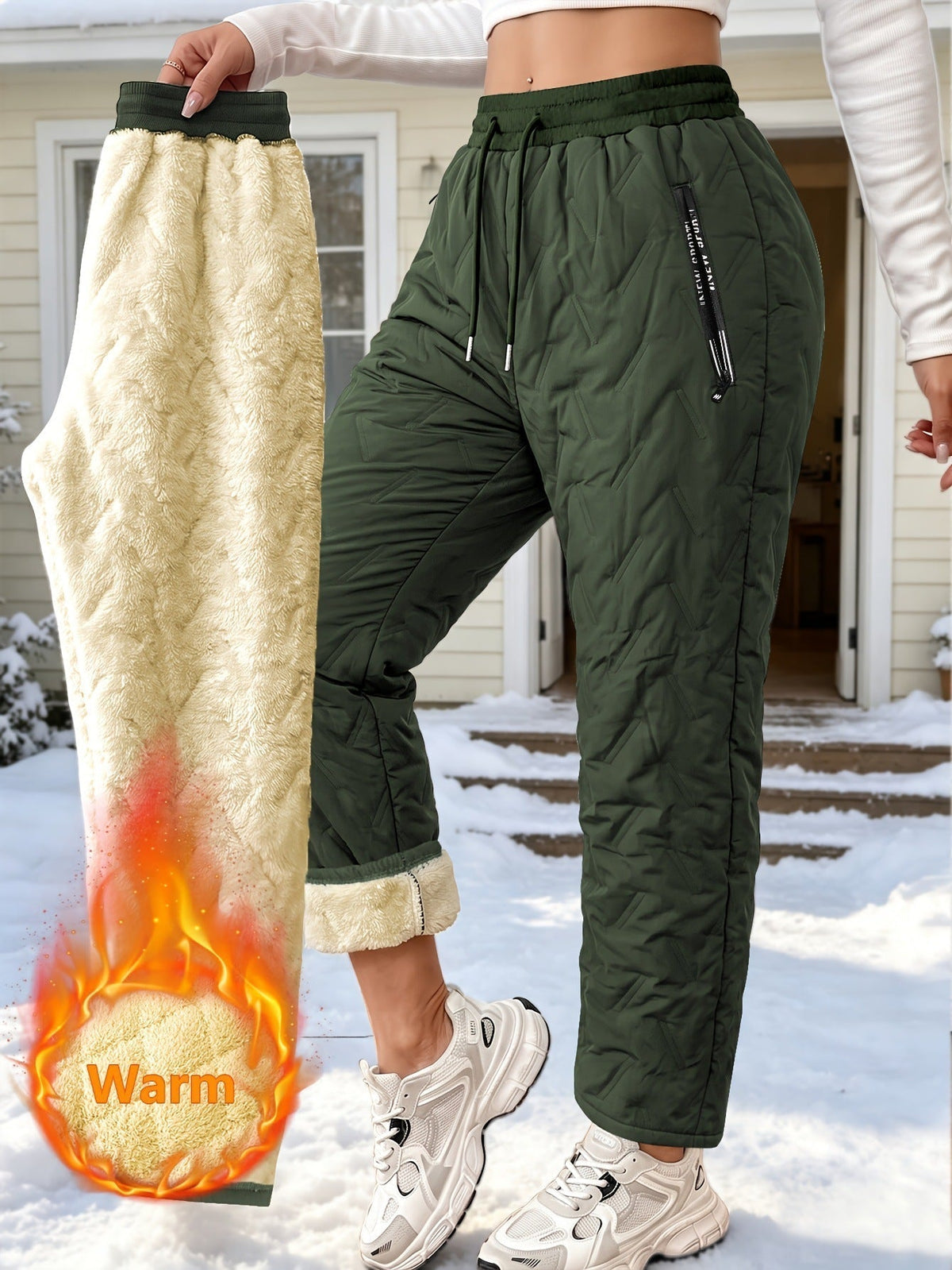 ⏳ Last Day: 50% Off! ✨ Super Soft, Warm & Waterproof Unisex Fleece-Lined Trousers – Cosy Winter Comfort