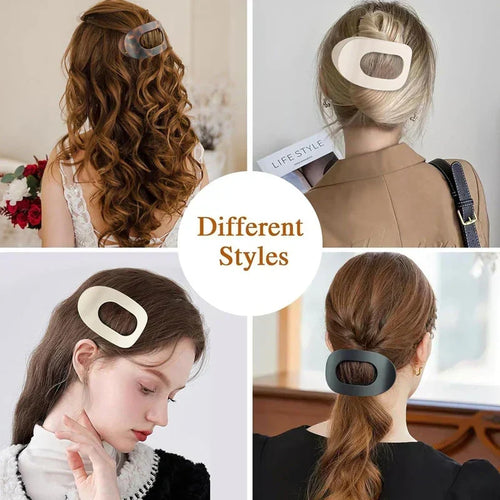 ✨ Oval Hair Clip Set (4 Pack) – Elegant & Gentle Hair Accessories for All Hair Types ✨