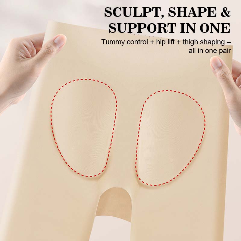✨💃 Limited Time: Buy One Get One Free! Women’s High-Waisted Ice Silk Shaping Briefs – Tummy Control & Bum Lift