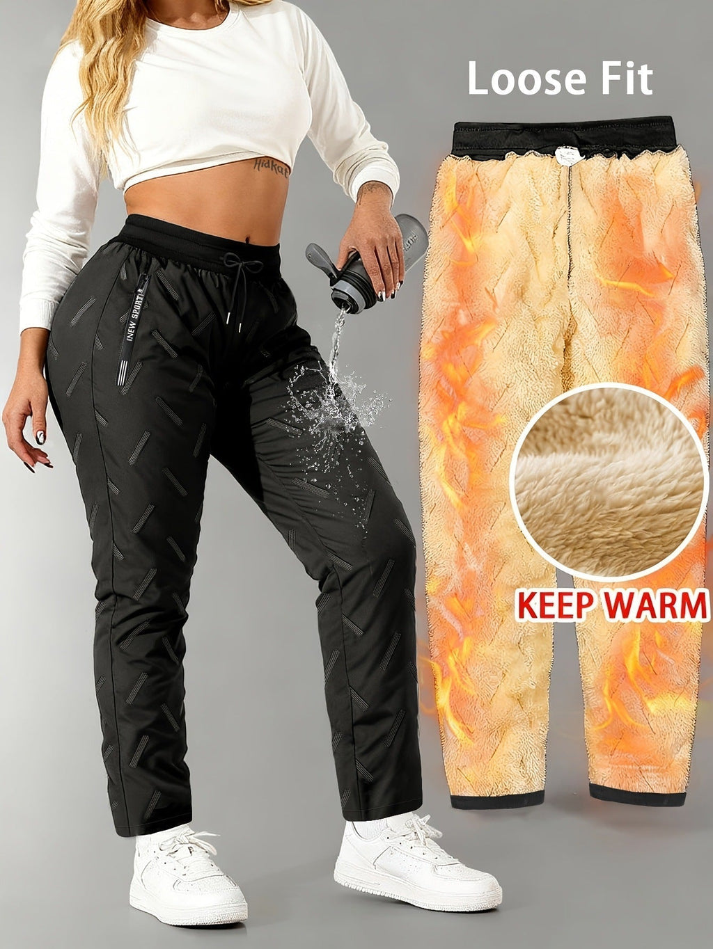 ⏳ Last Day: 50% Off! ✨ Super Soft, Warm & Waterproof Unisex Fleece-Lined Trousers – Cosy Winter Comfort