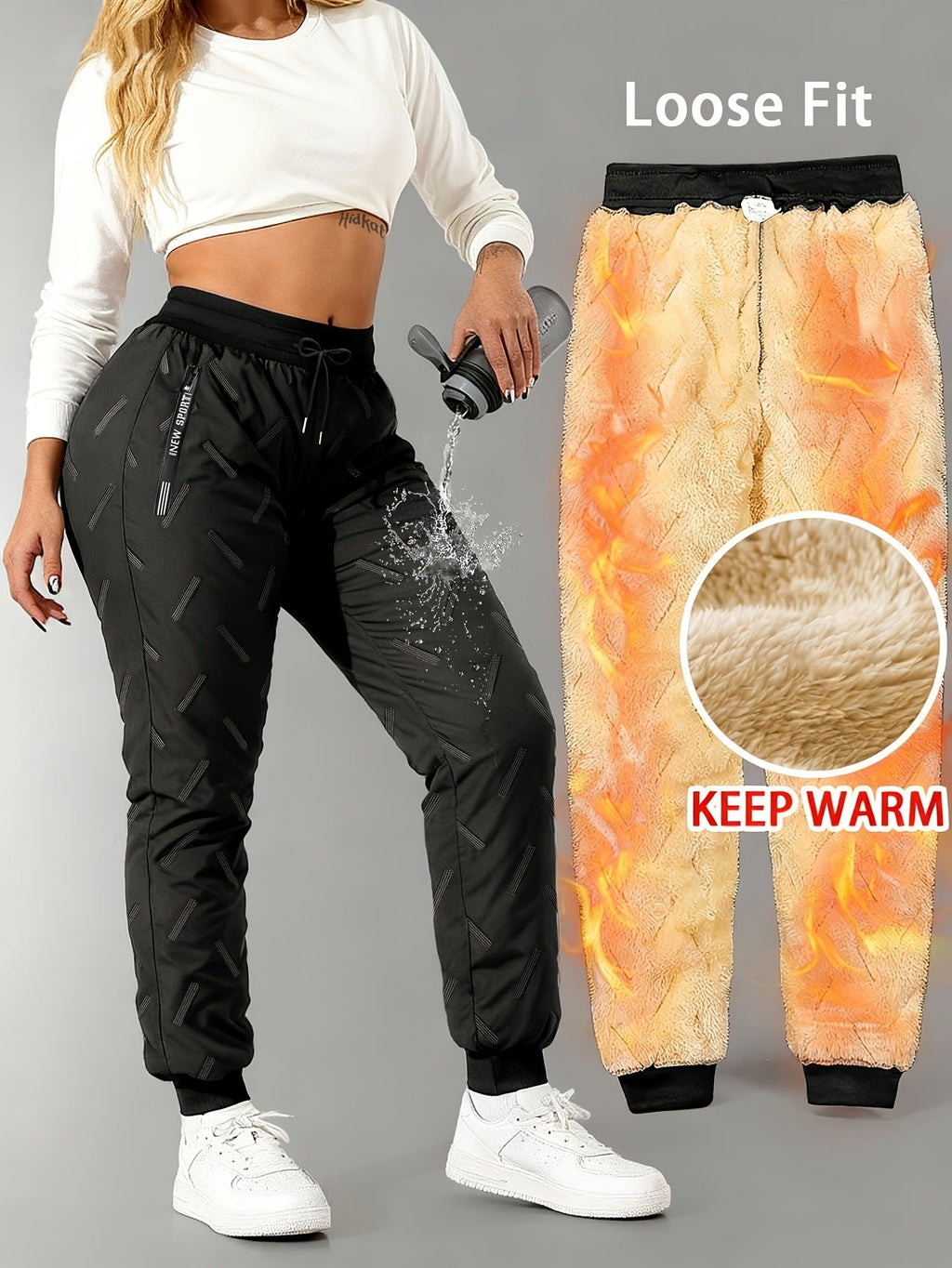 ⏳ Last Day: 50% Off! ✨ Super Soft, Warm & Waterproof Unisex Fleece-Lined Trousers – Cosy Winter Comfort