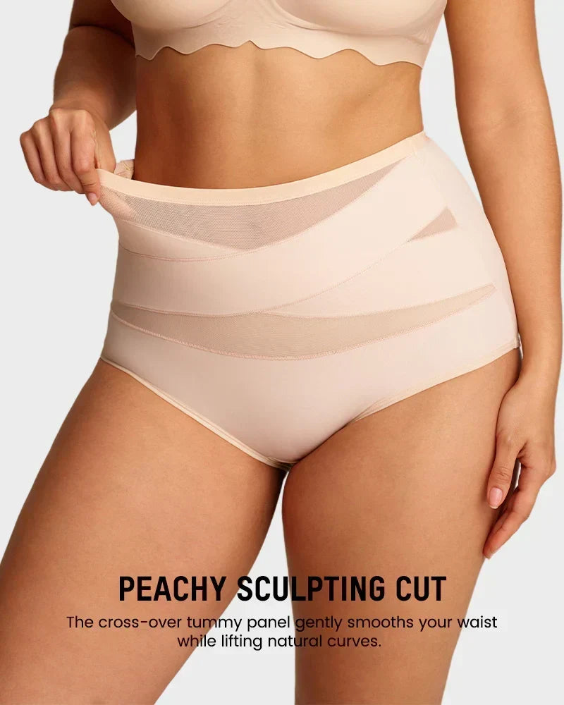 🌸Last Day Buy 1 Get 3 Packs✨Plus-Size High-Waist Cross Tummy Control Panties