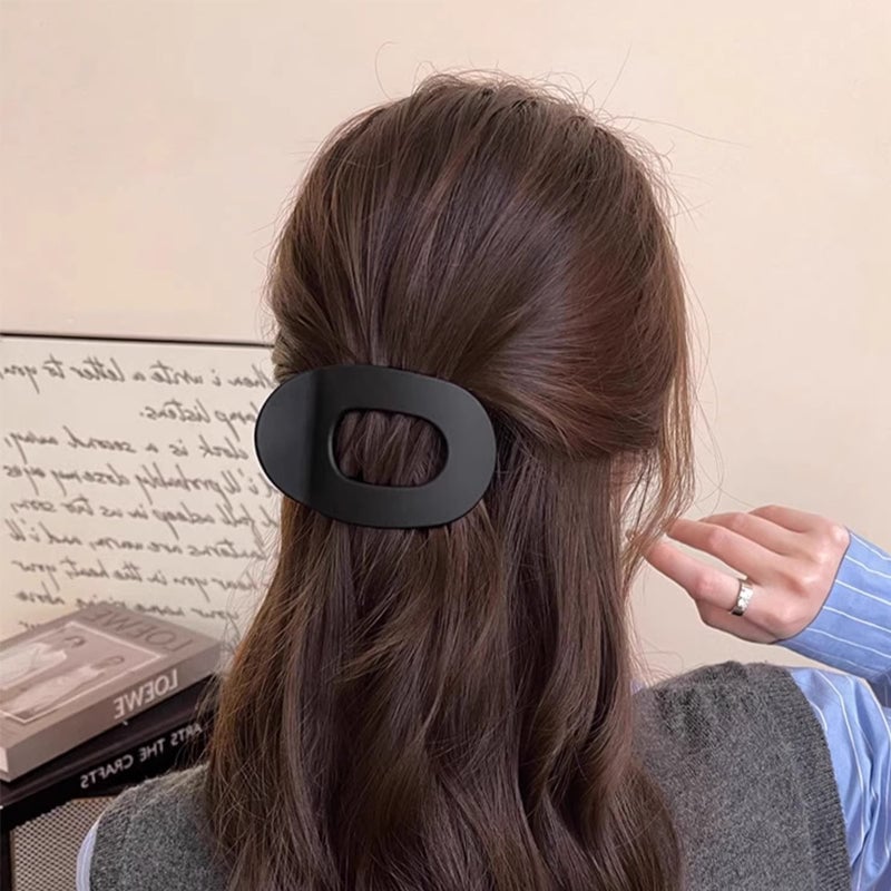 ✨ Oval Hair Clip Set (4 Pack) – Elegant & Gentle Hair Accessories for All Hair Types ✨