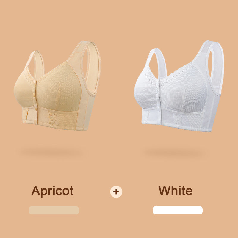 💟 Buy One Get One Free! Breathable Plus-Size Front-Fastening Bra – Comfort & Support for Fuller Figures