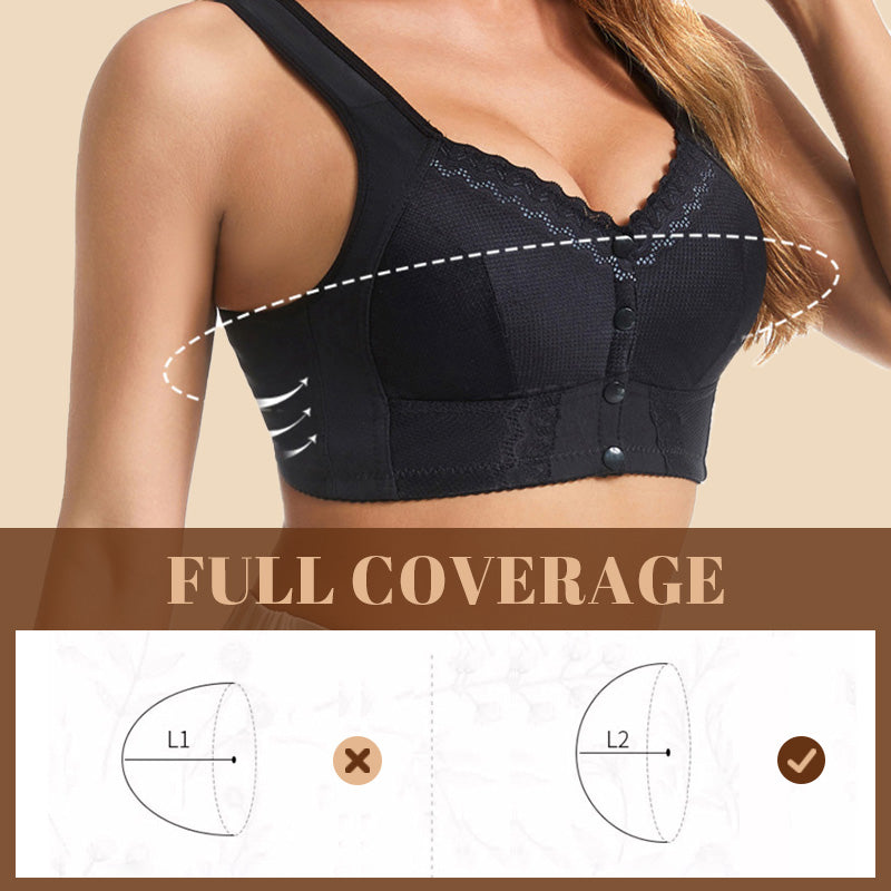 💟 Buy One Get One Free! Breathable Plus-Size Front-Fastening Bra – Comfort & Support for Fuller Figures