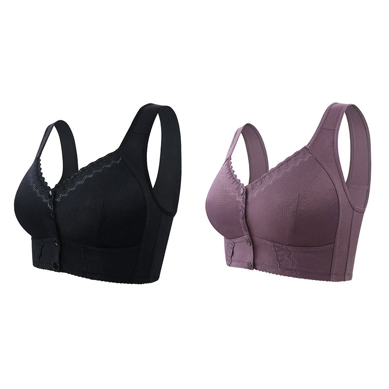 💟 Buy One Get One Free! Breathable Plus-Size Front-Fastening Bra – Comfort & Support for Fuller Figures