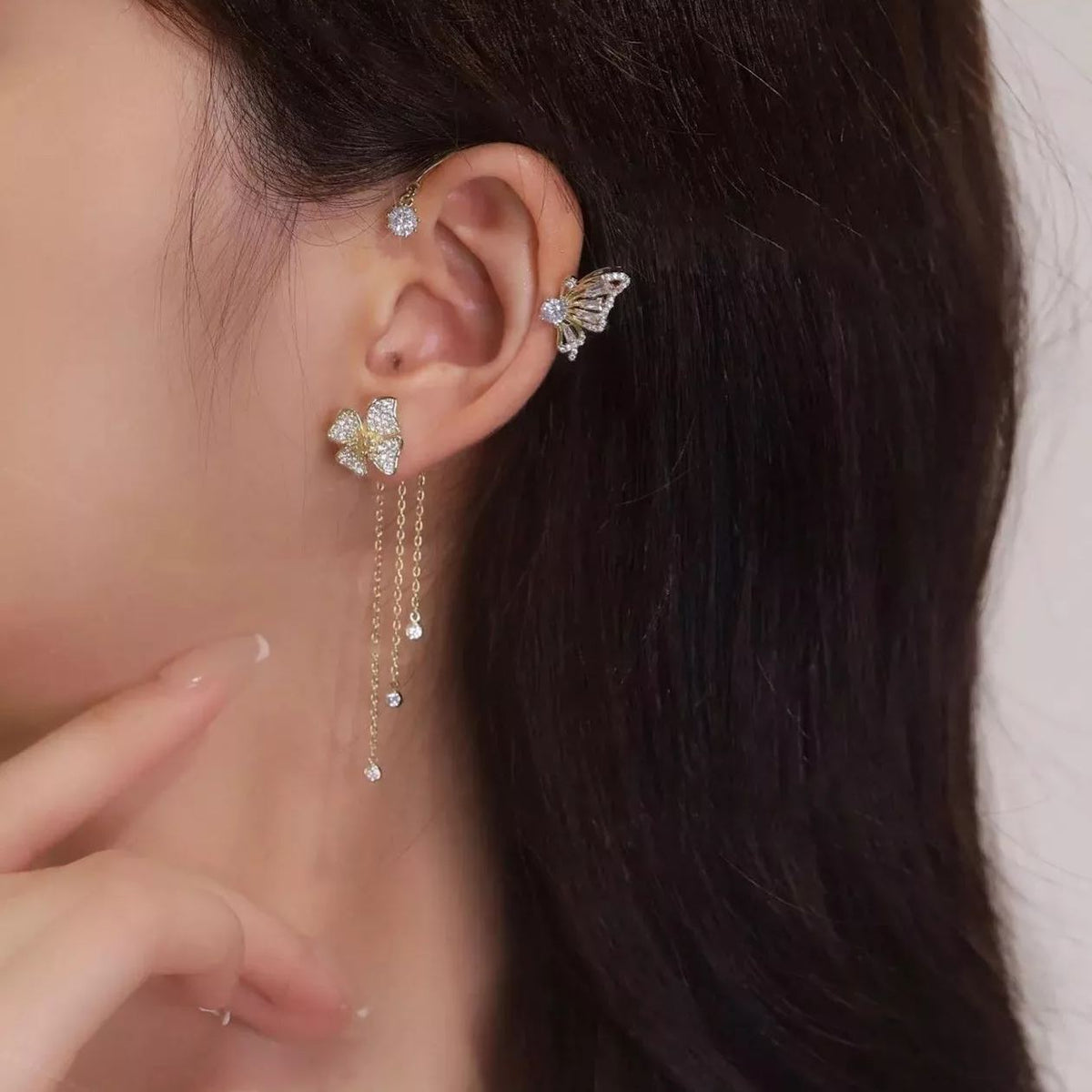 ✨🦋 Sparkling Zirconia Butterfly Earrings – Elegant Jewellery Gift for Her 💖