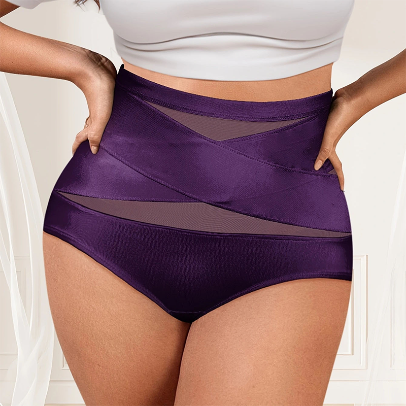🌸Last Day Buy 1 Get 3 Packs✨Plus-Size High-Waist Cross Tummy Control Panties